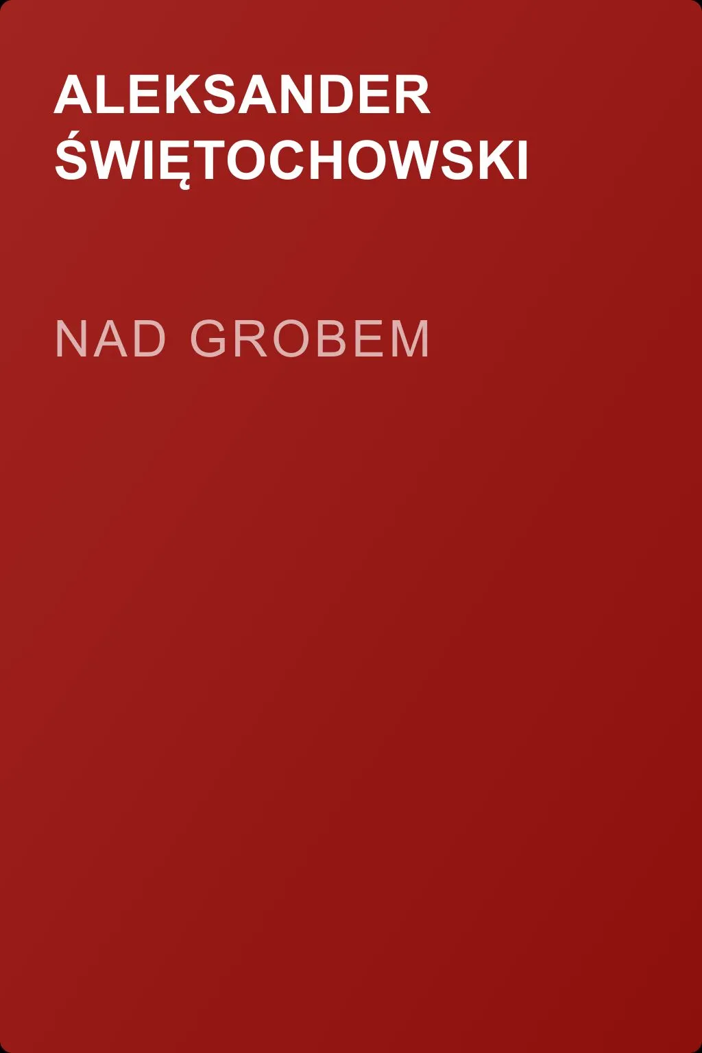 Nad grobem — обложка книги