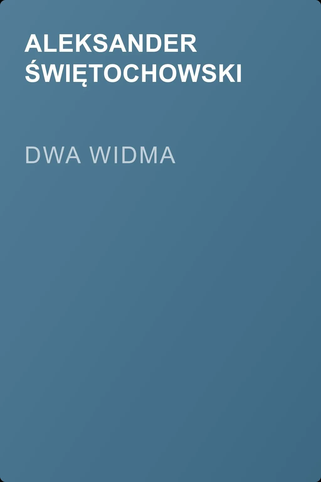 Dwa widma — обложка книги
