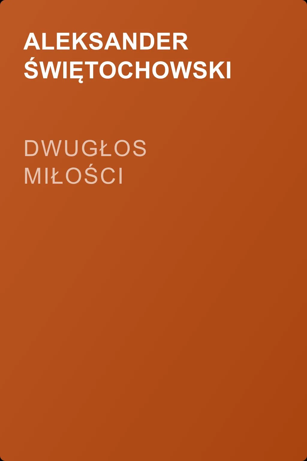 Dwugłos miłości — обложка книги