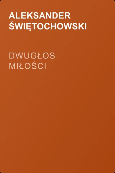 Dwugłos miłości — обложка книги