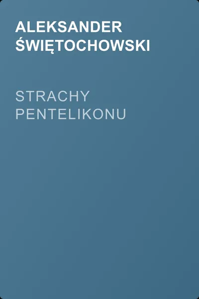 Strachy Pentelikonu — обложка книги