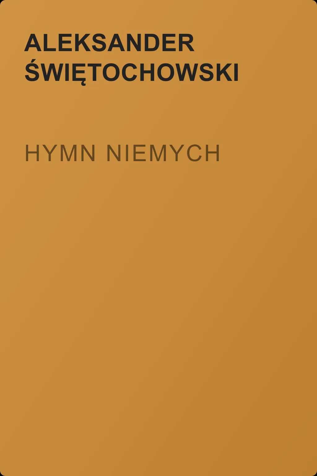 Hymn niemych — обложка книги