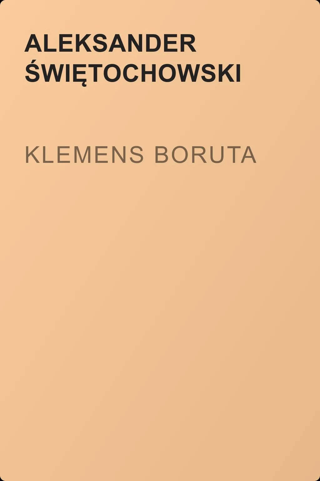 Klemens Boruta — обложка книги