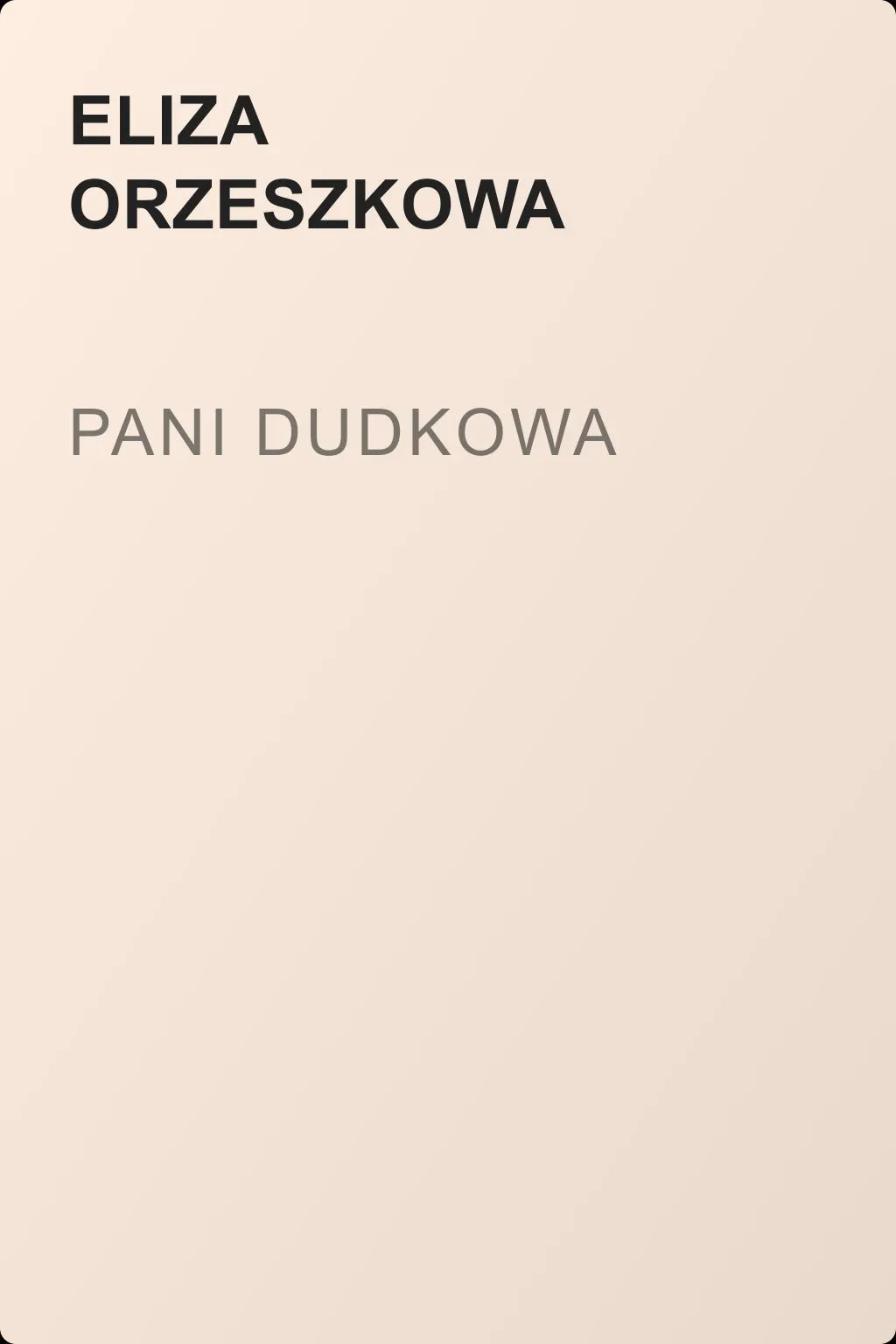 Pani Dudkowa — обложка книги
