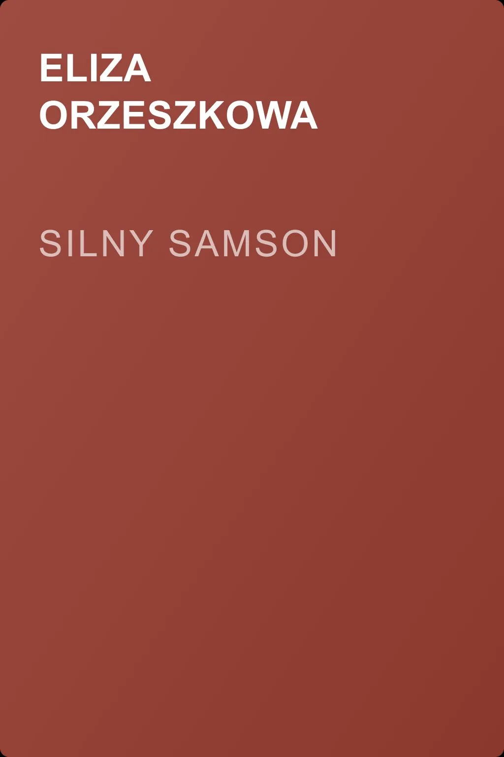 Silny Samson — обложка книги