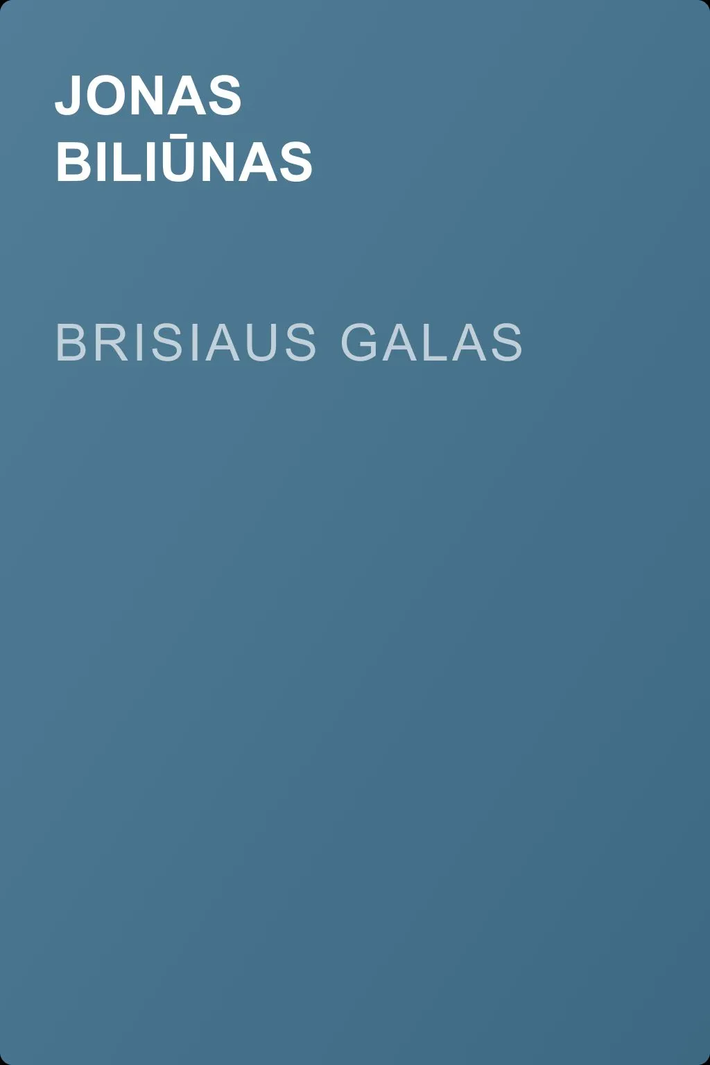 Brisiaus galas — обложка книги