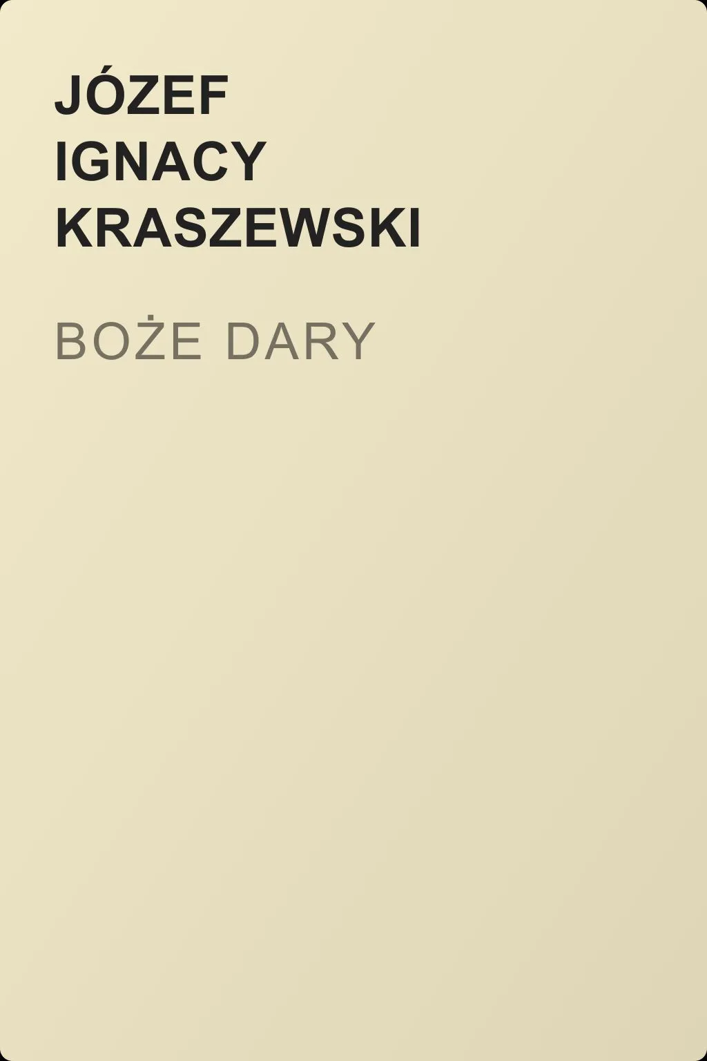 Boże dary — обложка книги