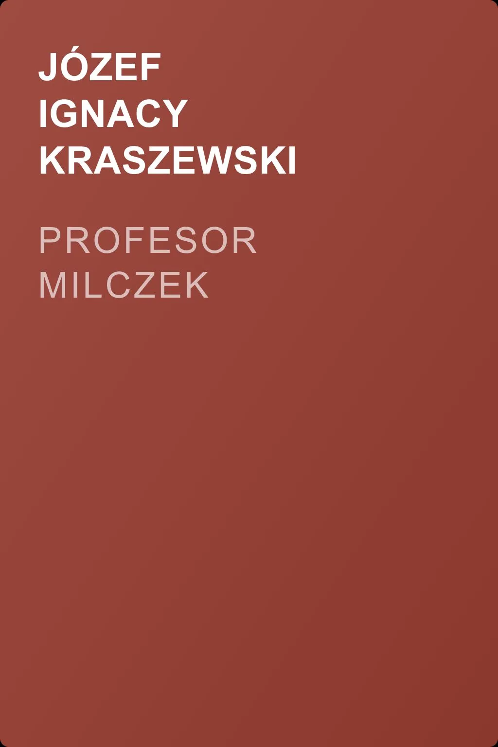 Profesor Milczek — обложка книги