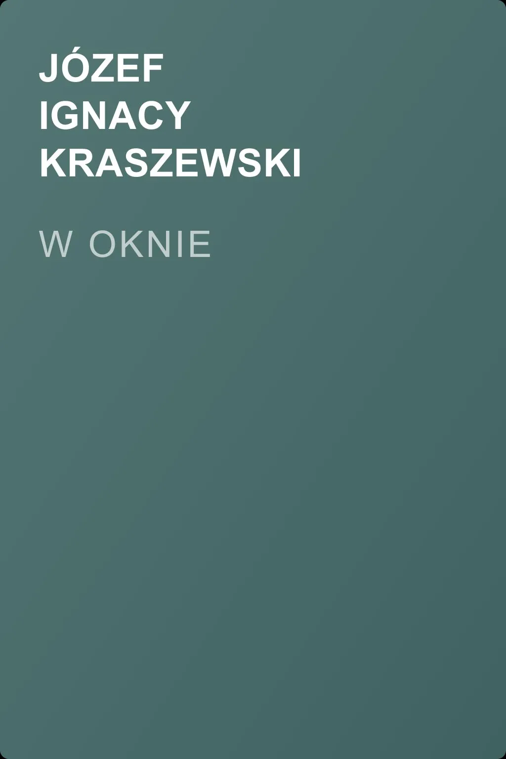 W oknie — обложка книги