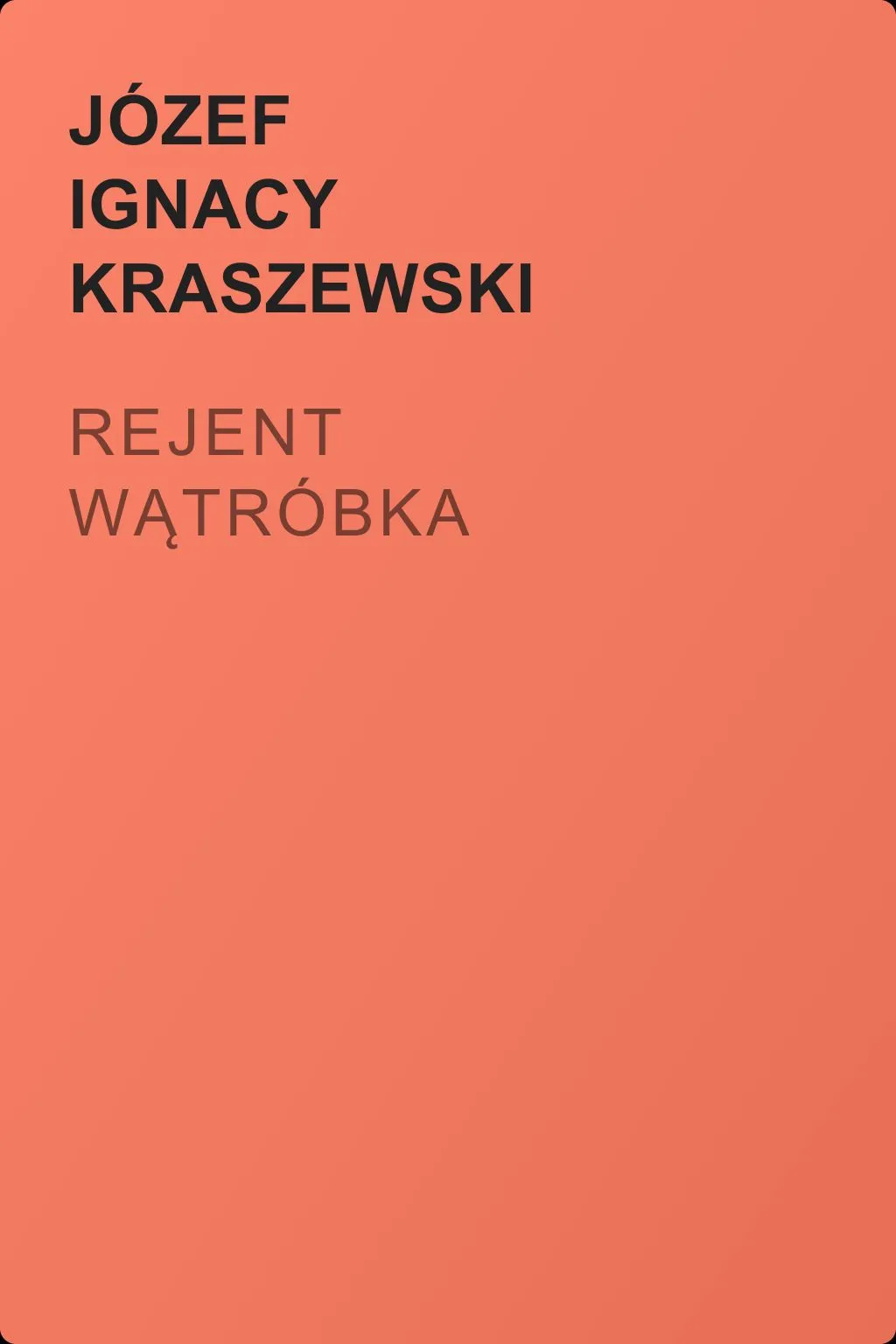 Rejent Wątróbka — обложка книги