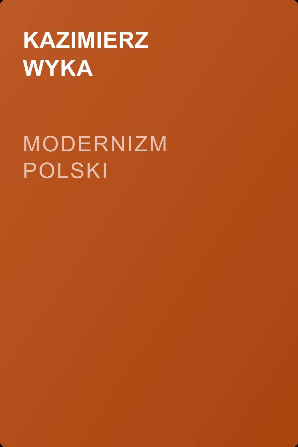Modernizm polski — обложка книги