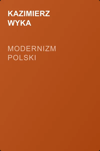 Modernizm polski — обложка книги