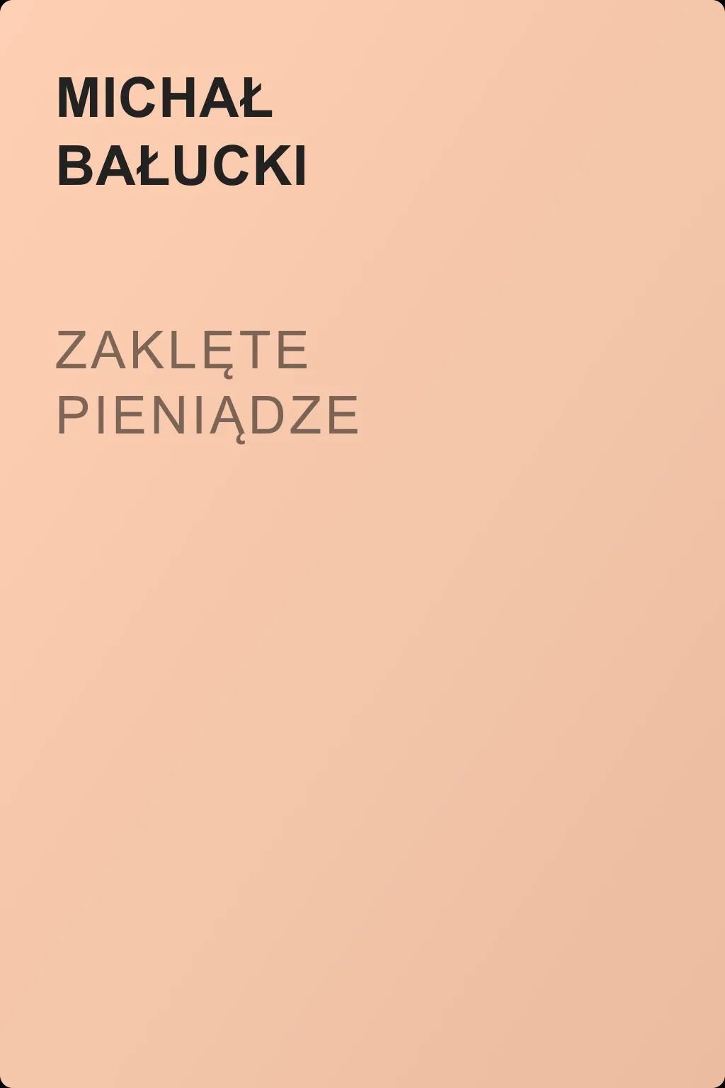 Zaklęte pieniądze — обложка книги