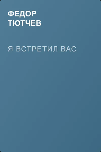 Я встретил вас — обложка книги
