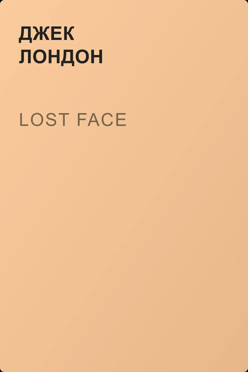 Lost Face — обложка книги