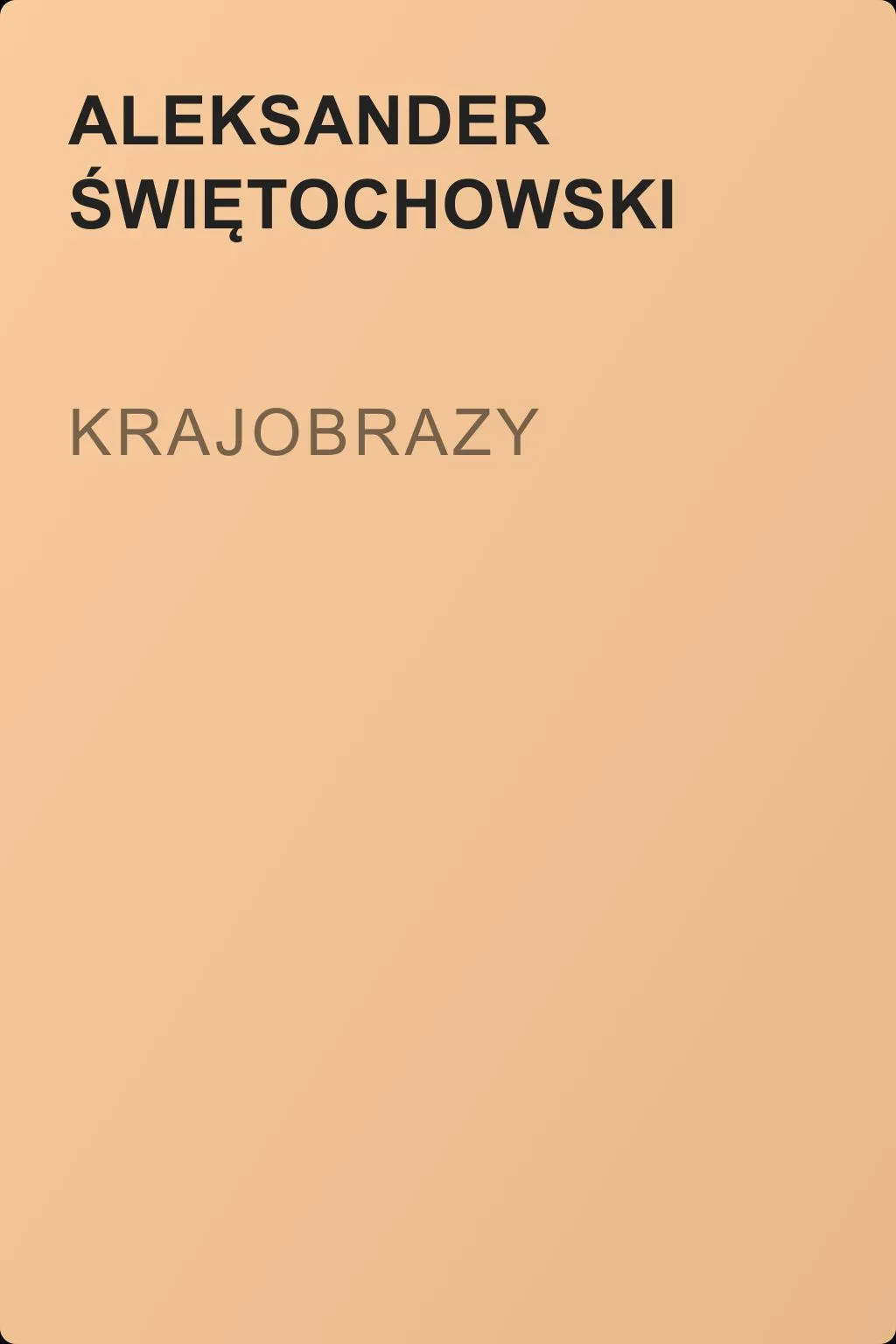 Krajobrazy — обложка книги