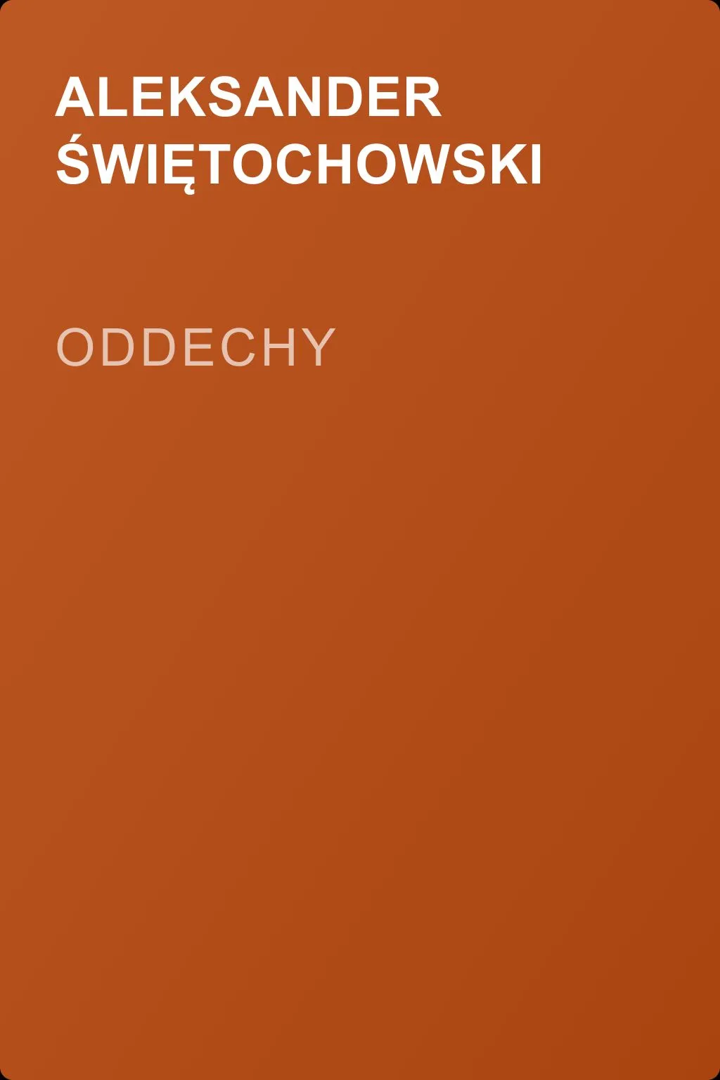 Oddechy — обложка книги