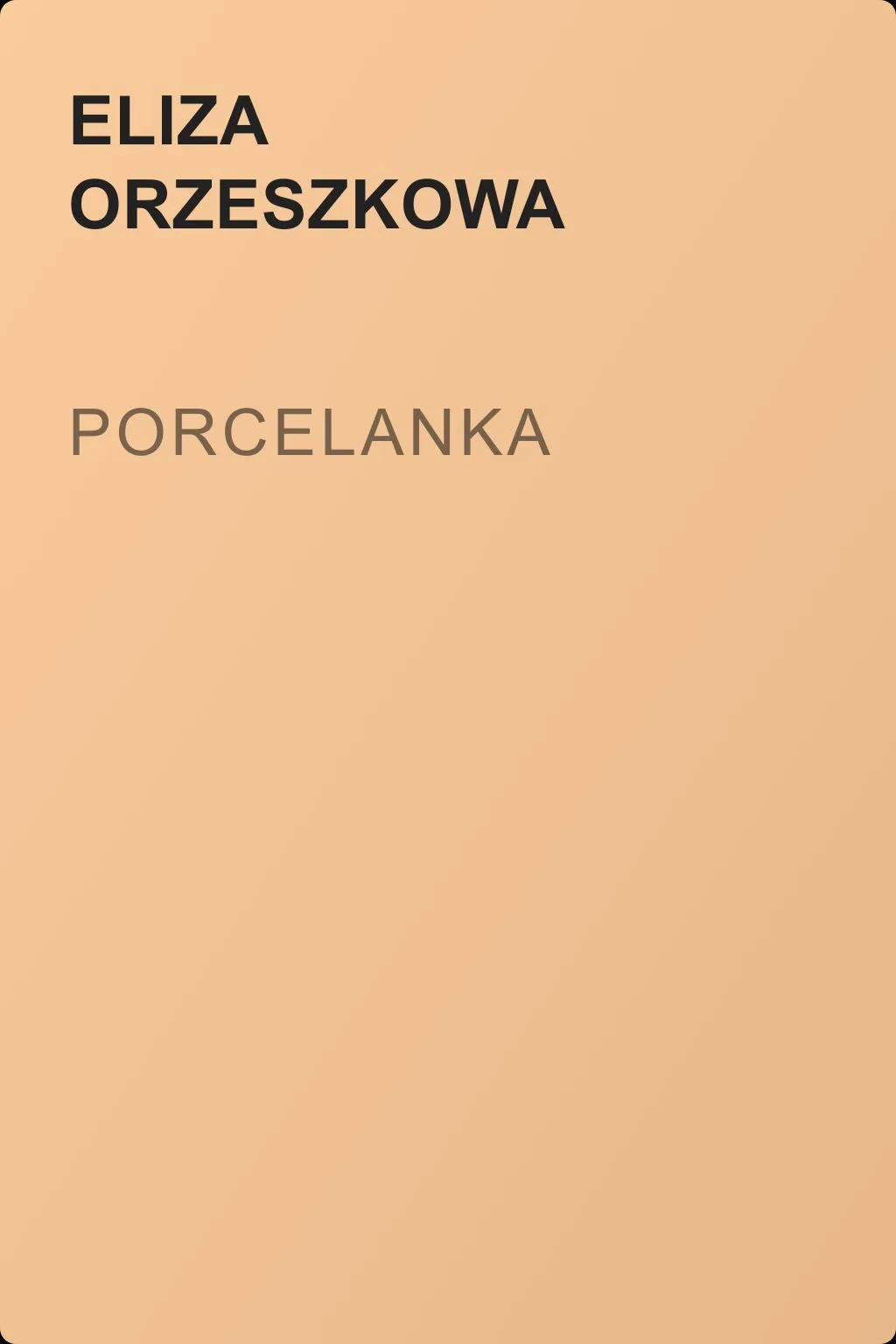 Porcelanka — обложка книги