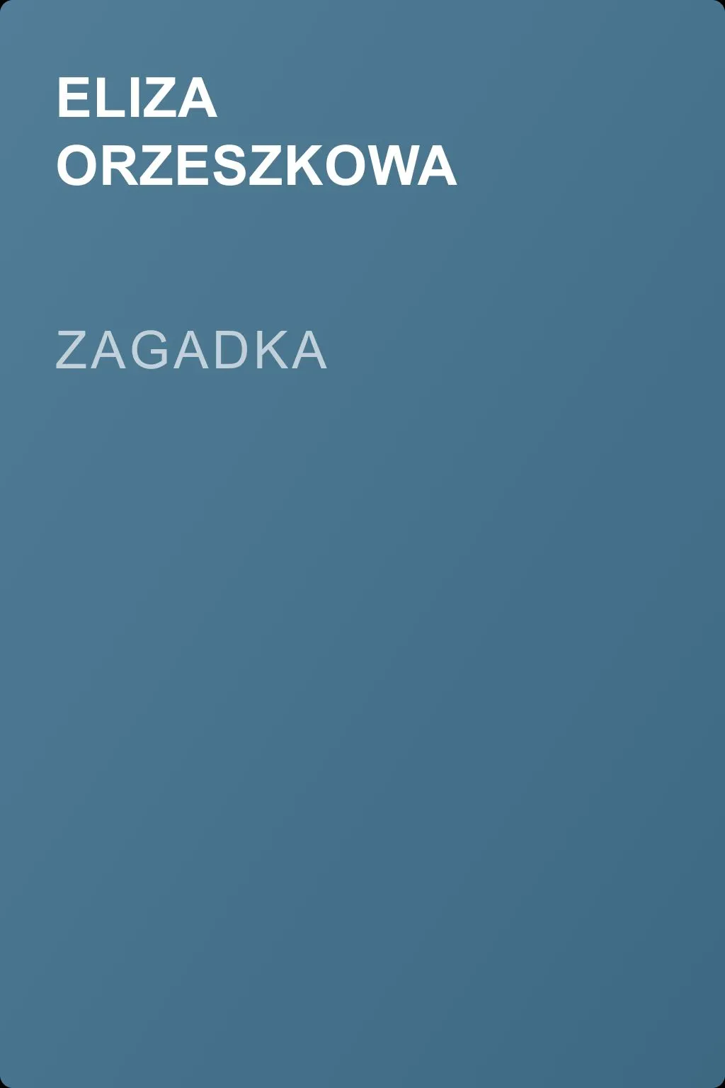 Zagadka — обложка книги