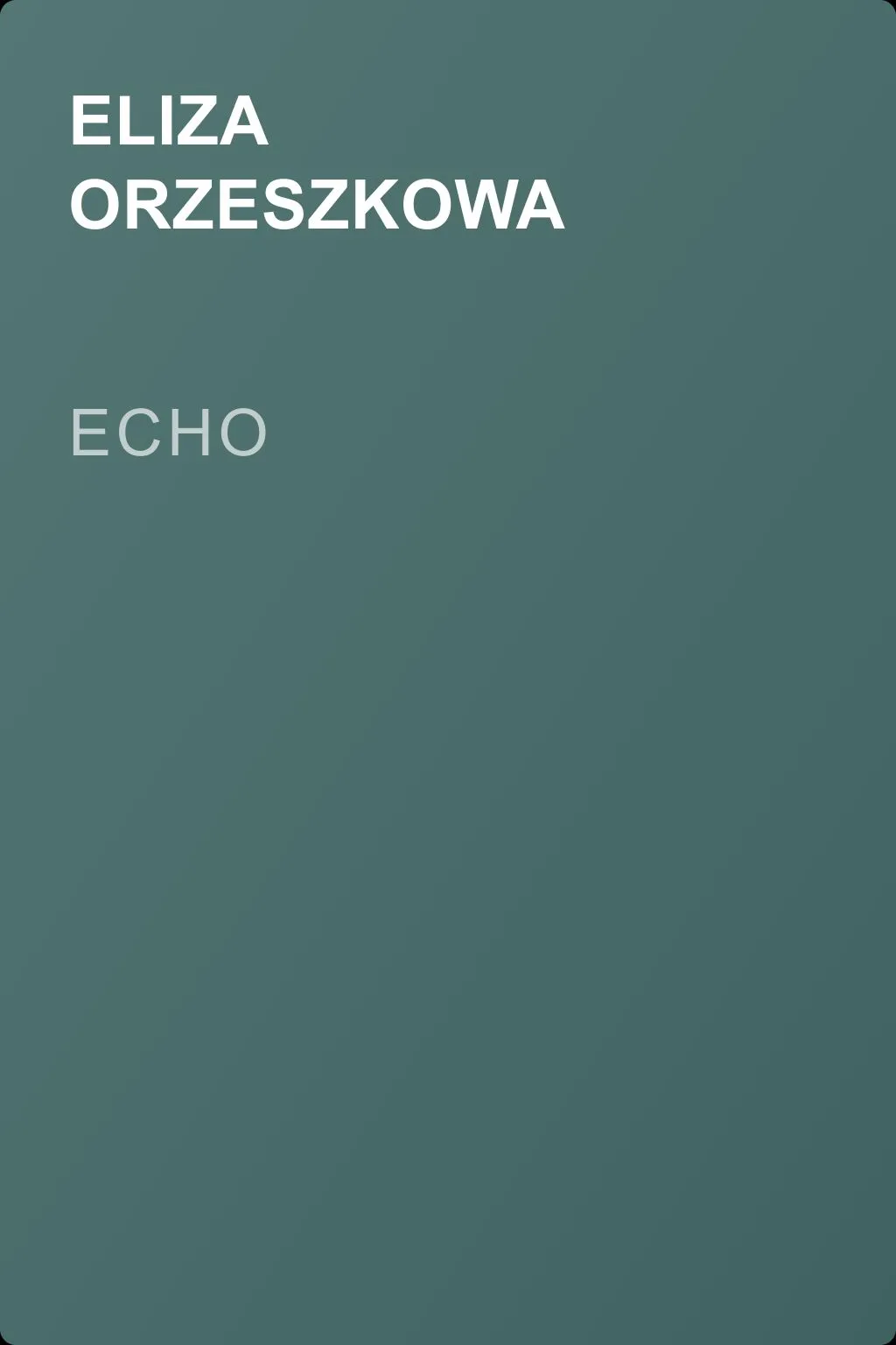 Echo — обложка книги
