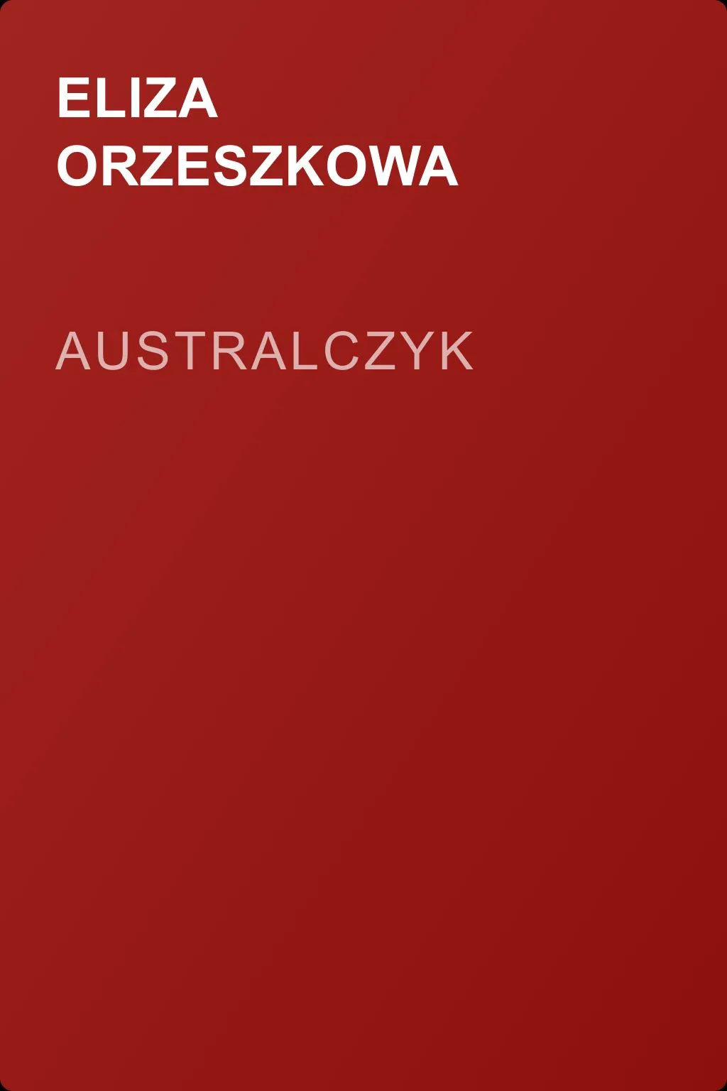 Australczyk — обложка книги