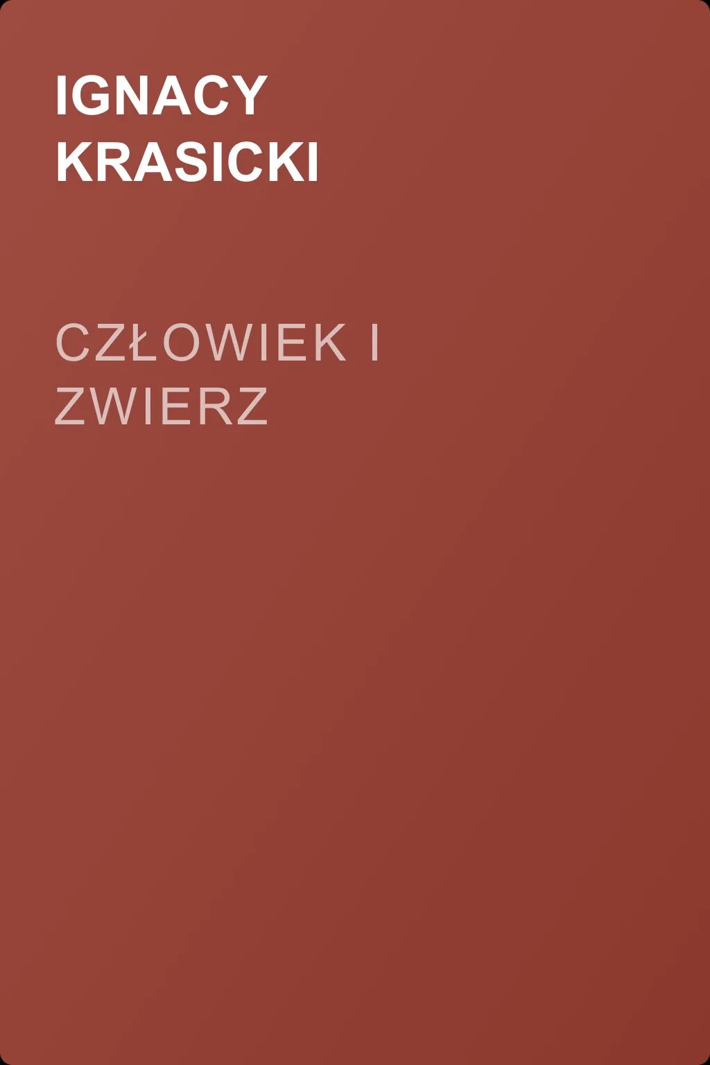 Człowiek i zwierz — обложка книги