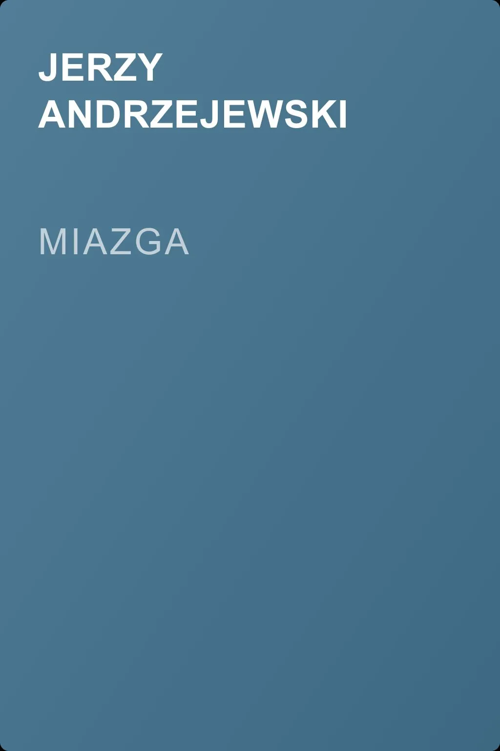Miazga — обложка книги
