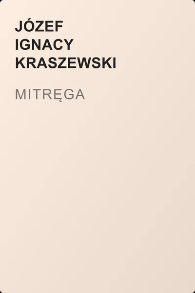 Mitręga — обложка книги