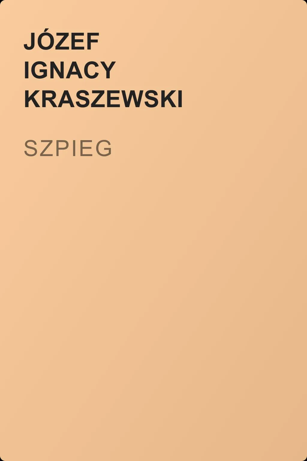 Szpieg — обложка книги