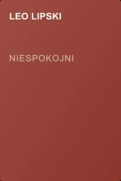 Niespokojni — обложка книги