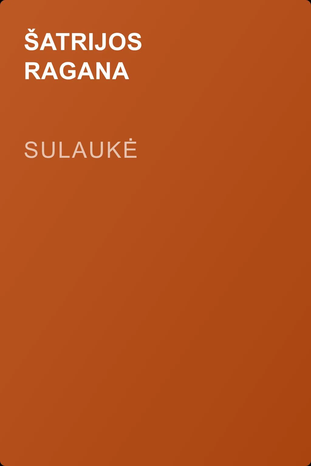 Sulaukė — обложка книги