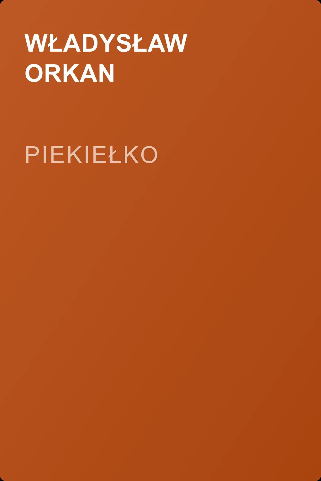 Piekiełko — обложка книги