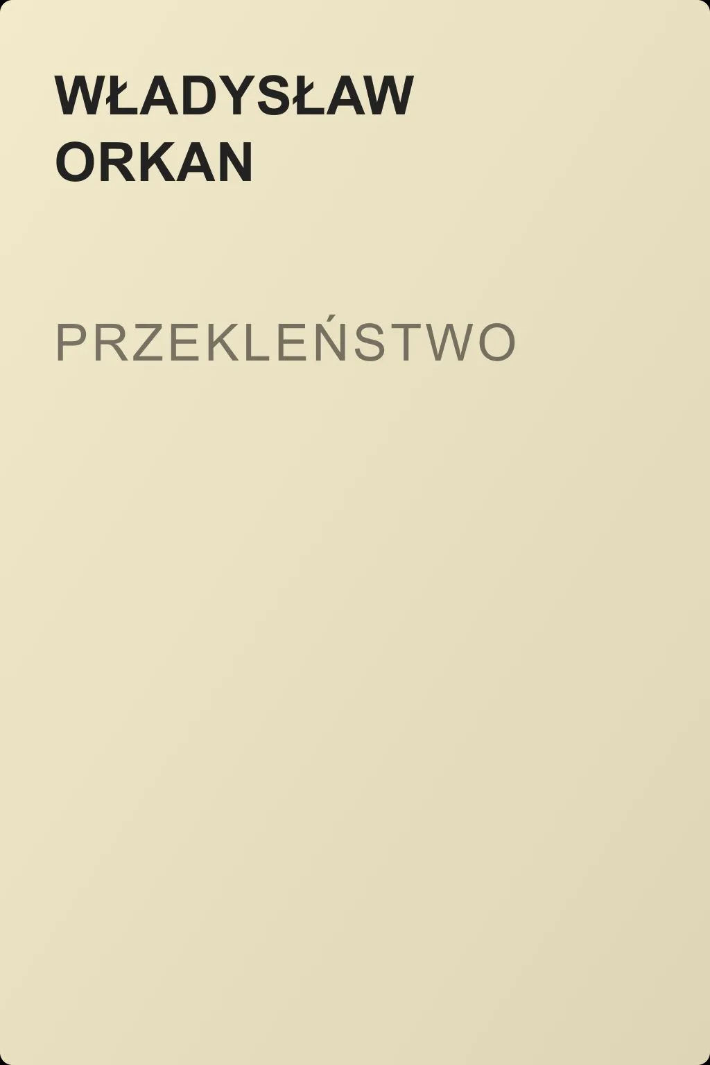 Przekleństwo — обложка книги