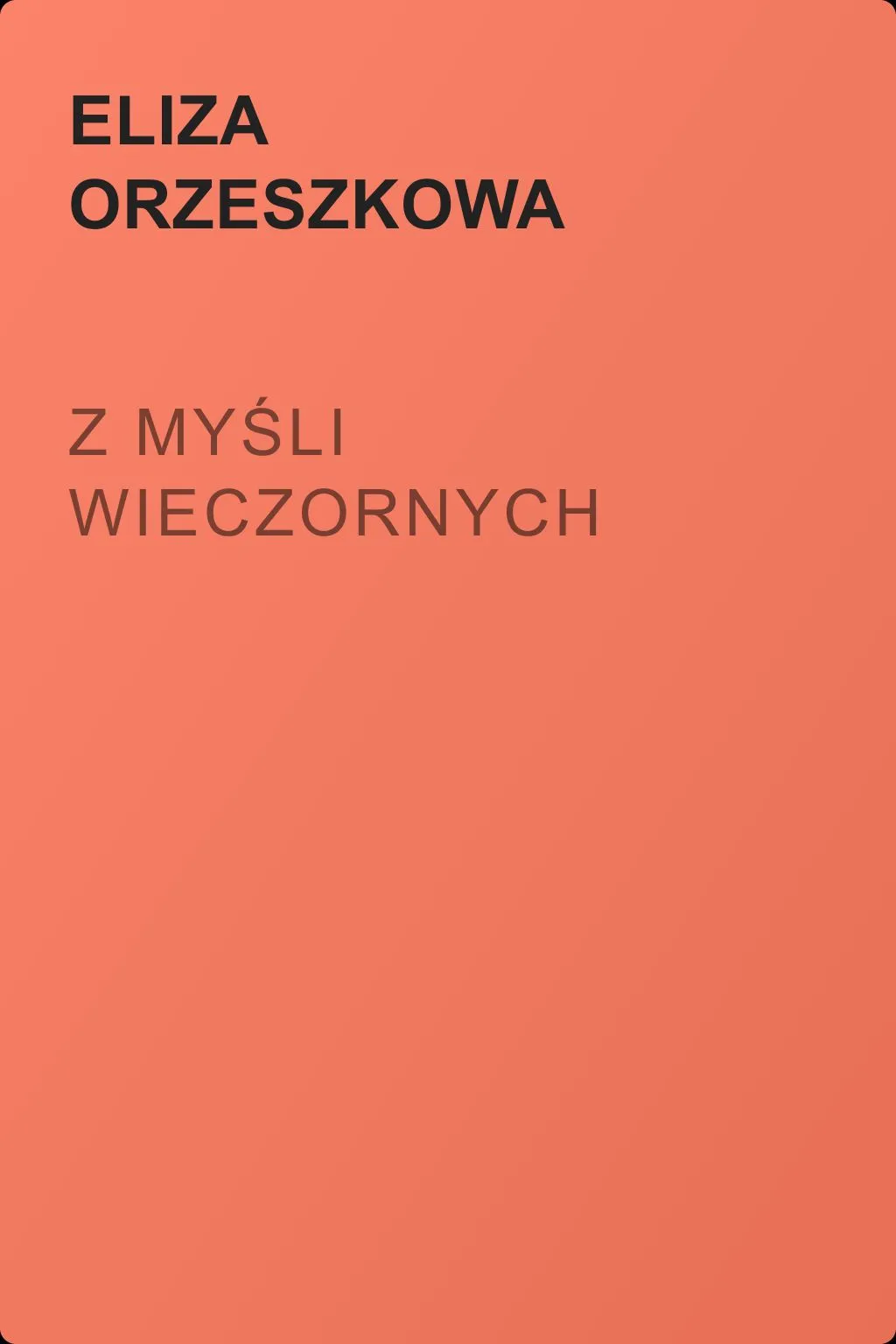 Z myśli wieczornych — обложка книги