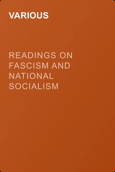 Readings on Fascism and National Socialism — обложка книги