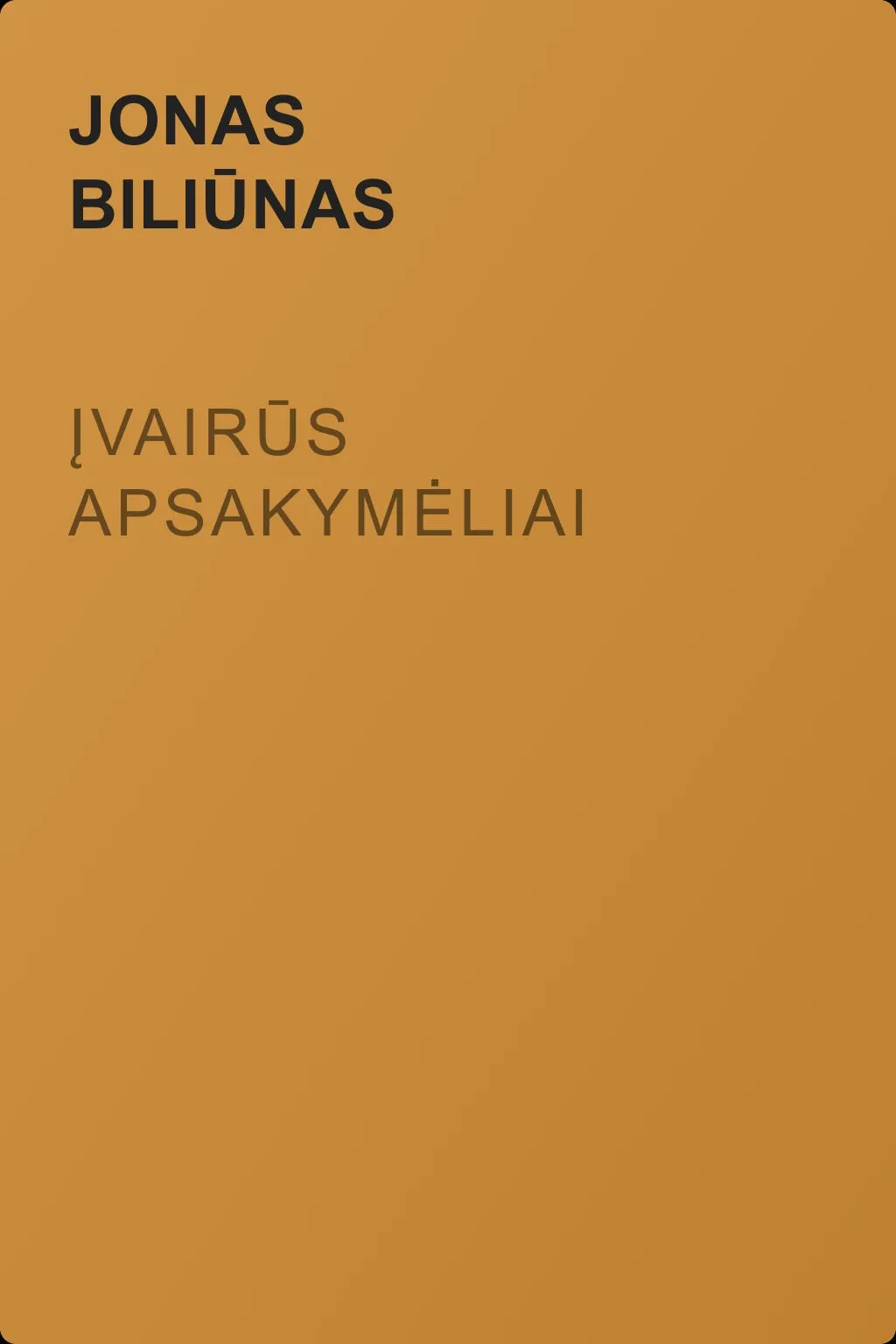 Įvairūs apsakymėliai — обложка книги