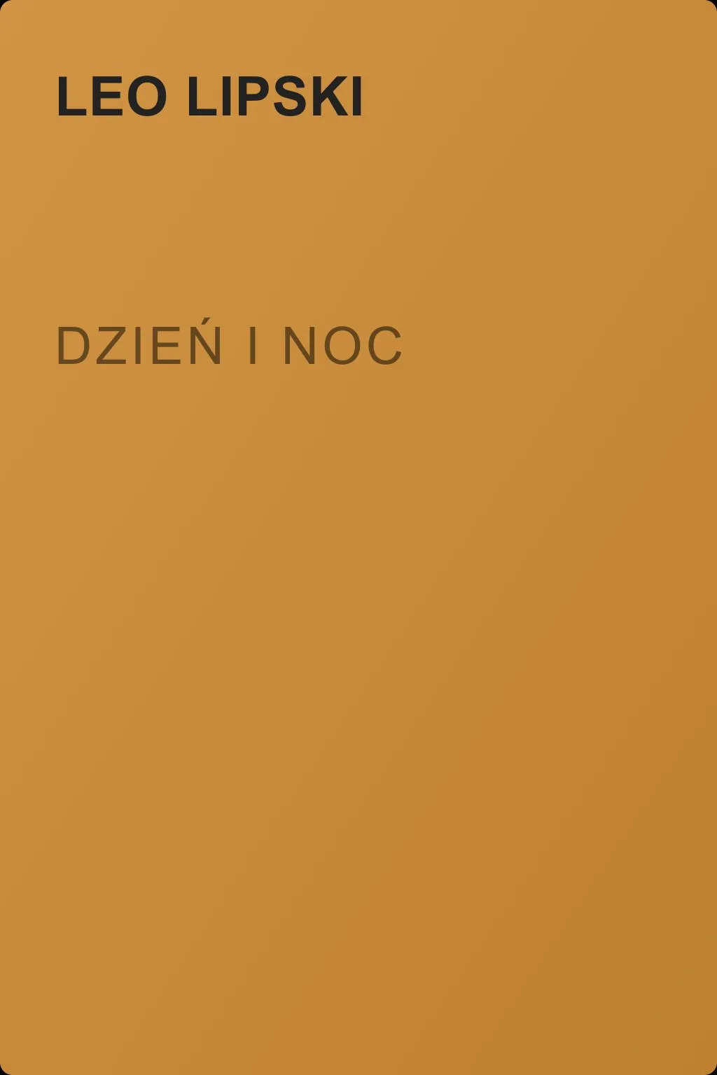 Dzień i noc — обложка книги