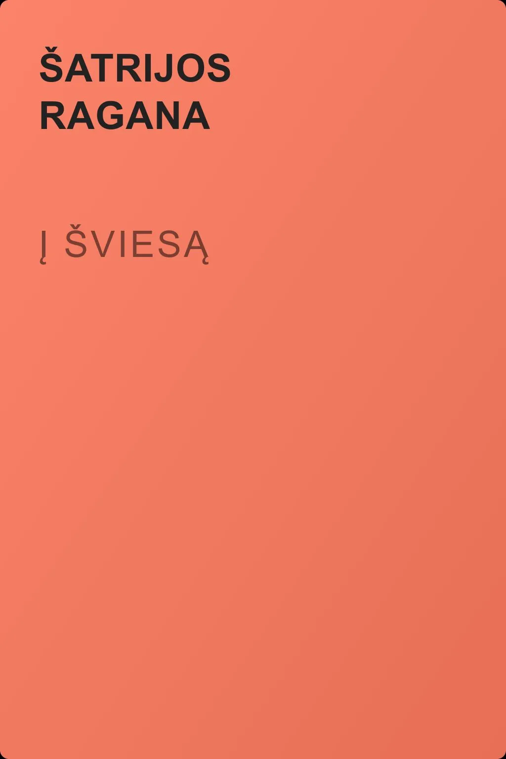 Į šviesą — обложка книги
