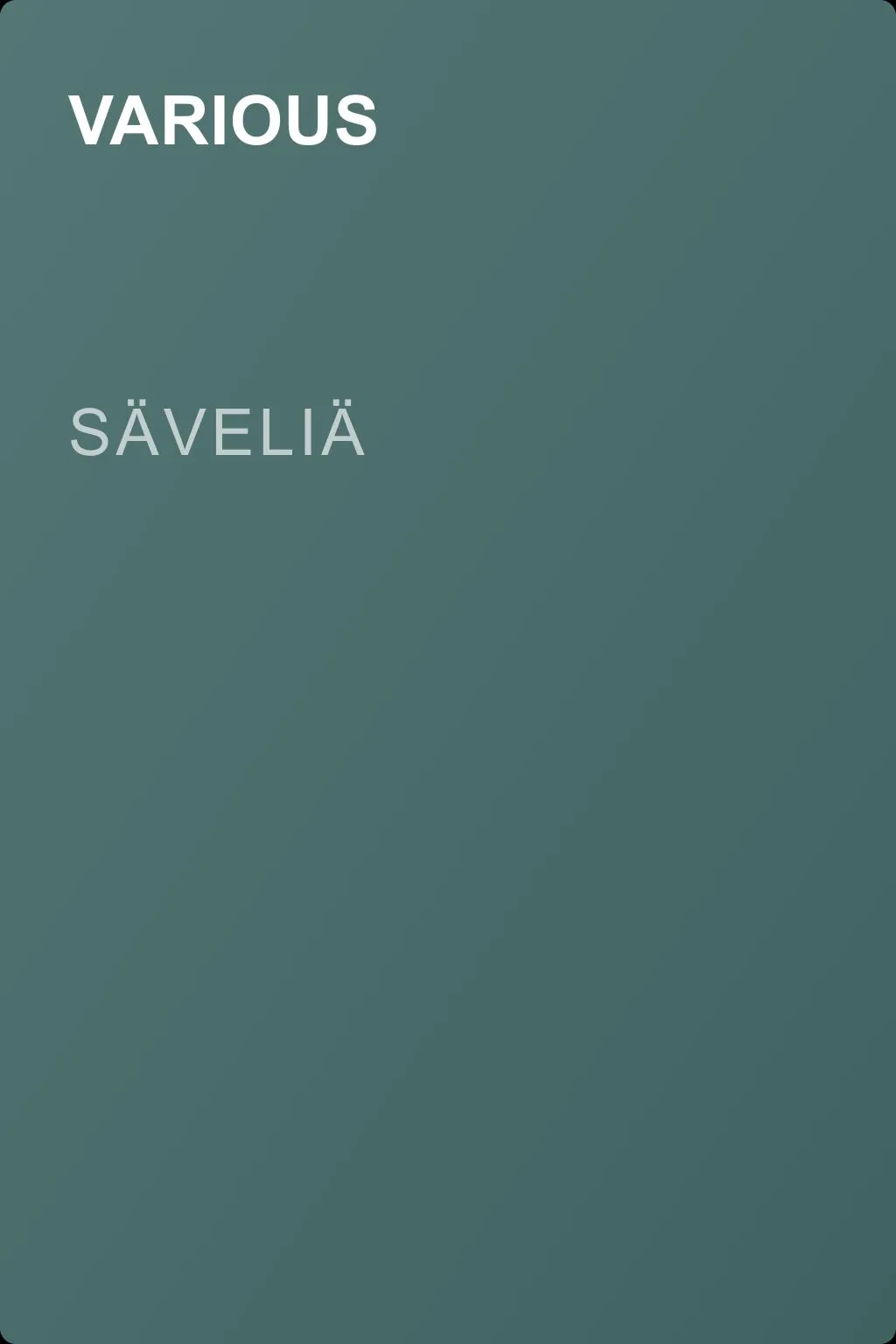 Säveliä — обложка книги