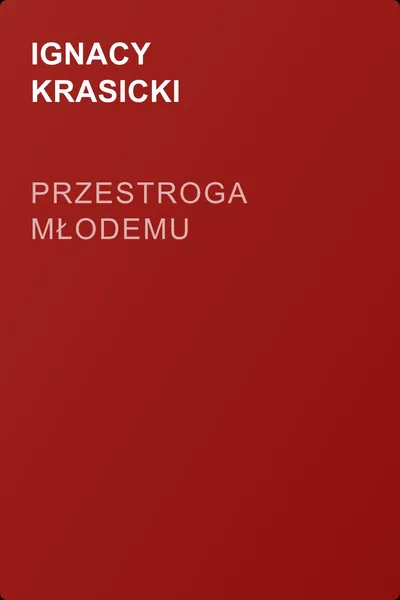 Przestroga młodemu — обложка книги