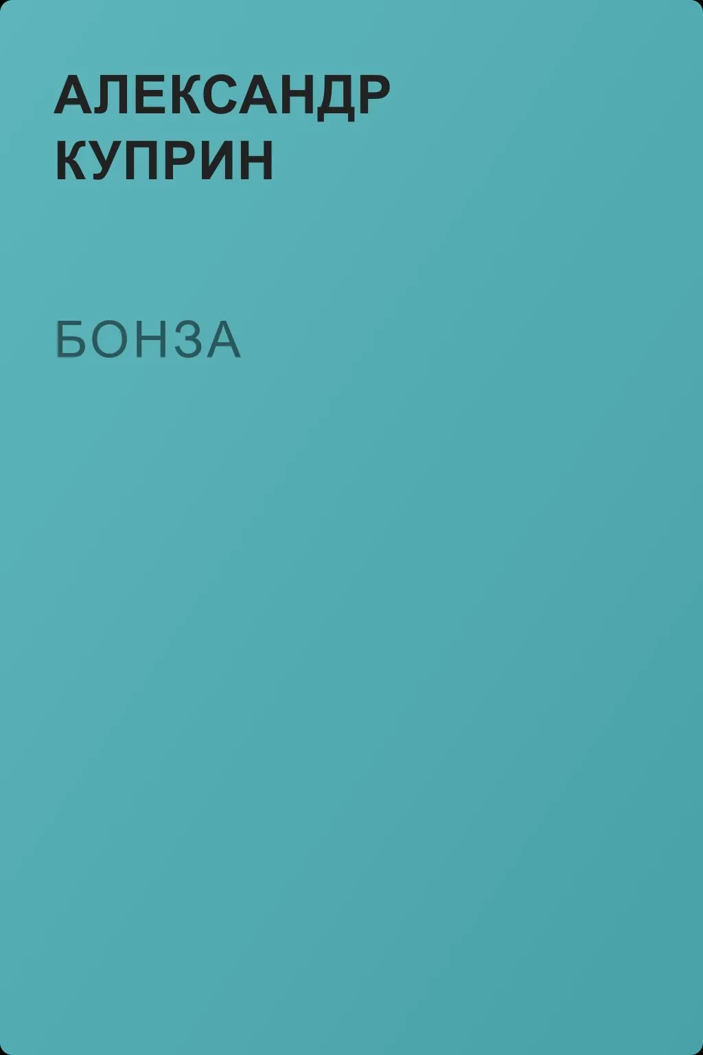 Бонза — обложка книги