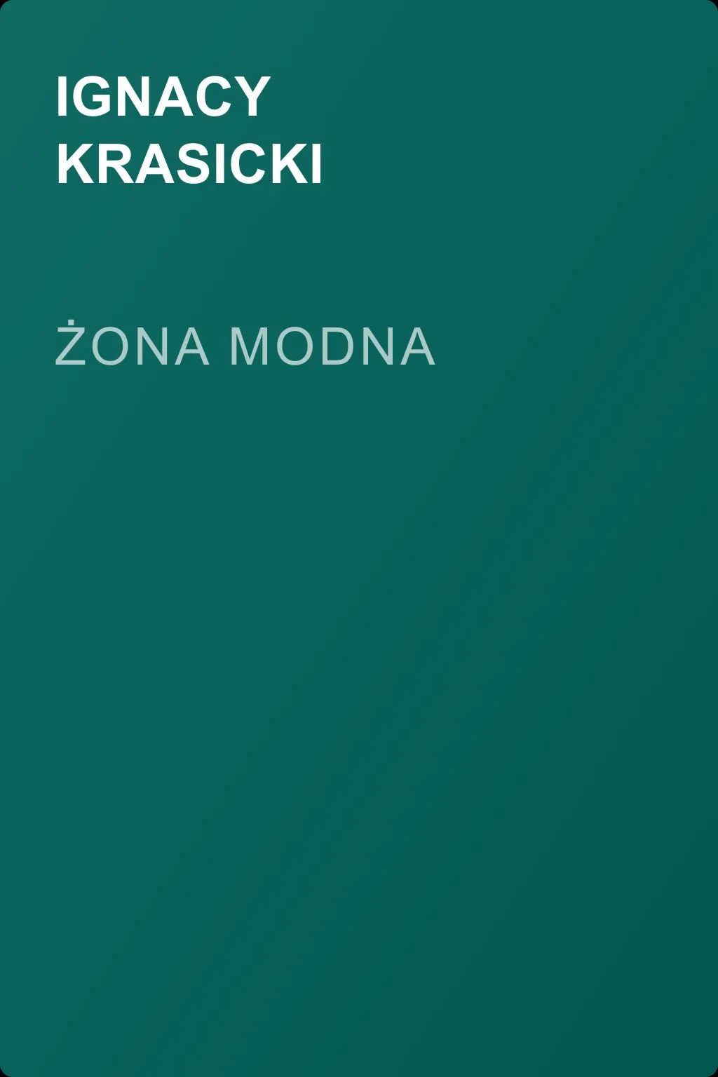 Żona modna — обложка книги