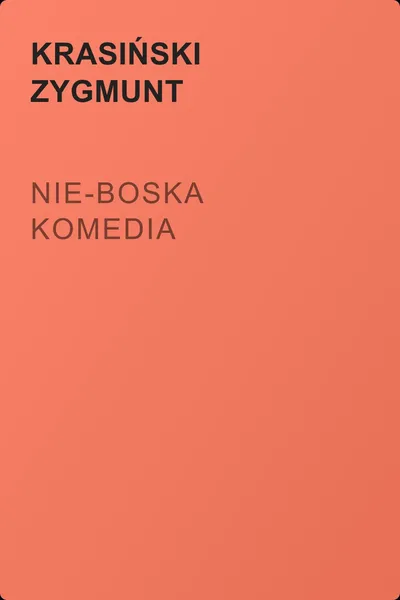 Nie-Boska komedia — обложка книги