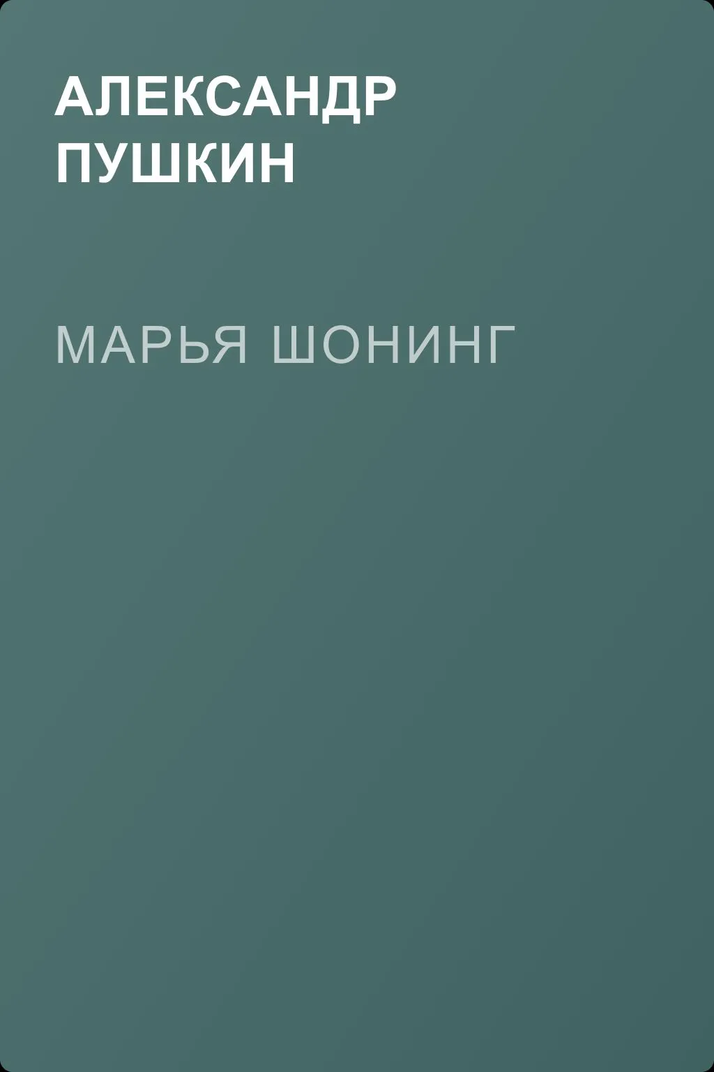 Марья Шонинг — обложка книги