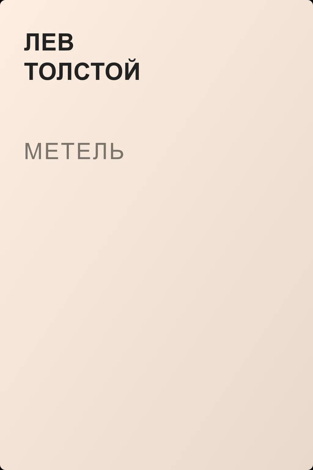 Метель — обложка книги