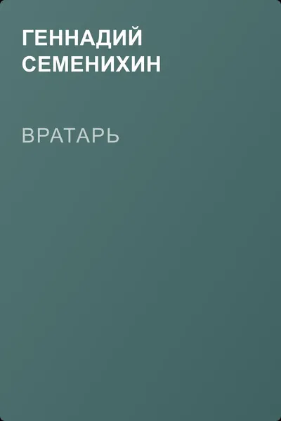 Вратарь — обложка книги