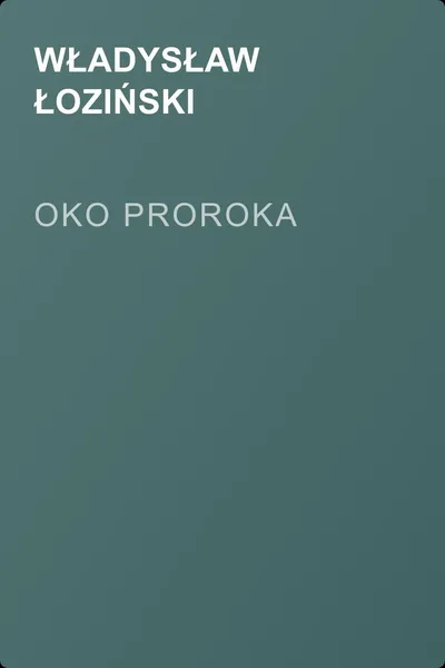 Oko proroka — обложка книги
