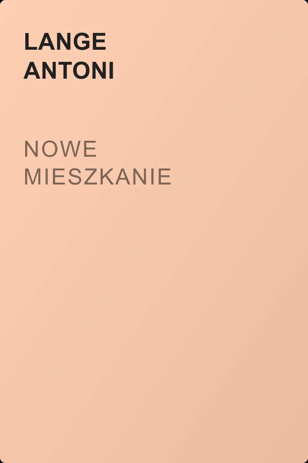 Nowe mieszkanie — обложка книги