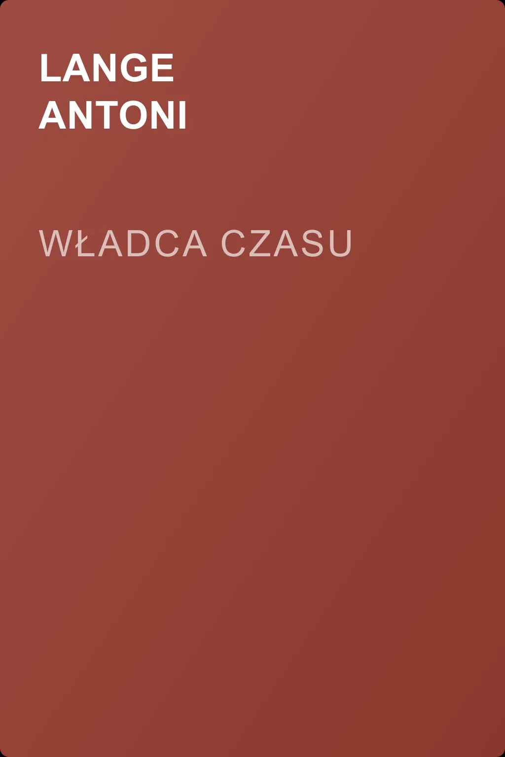 Władca czasu — обложка книги