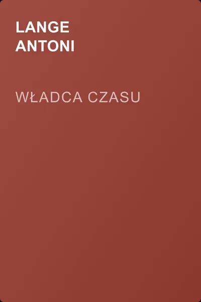 Władca czasu — обложка книги